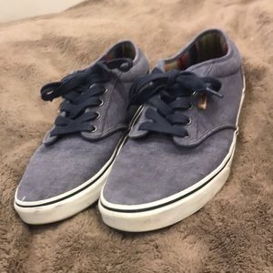 Vans Blue Lace up Sneakers